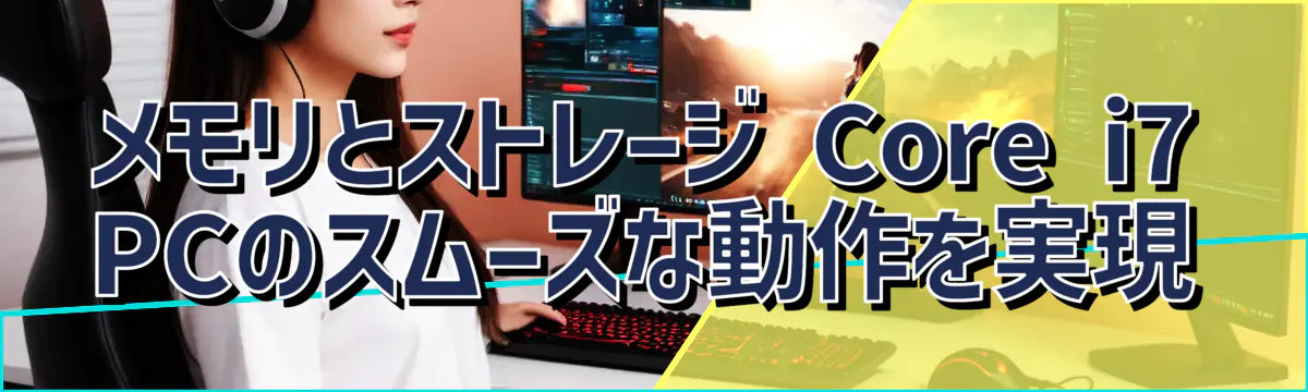 メモリとストレージ Core i7 PCのスムーズな動作を実現