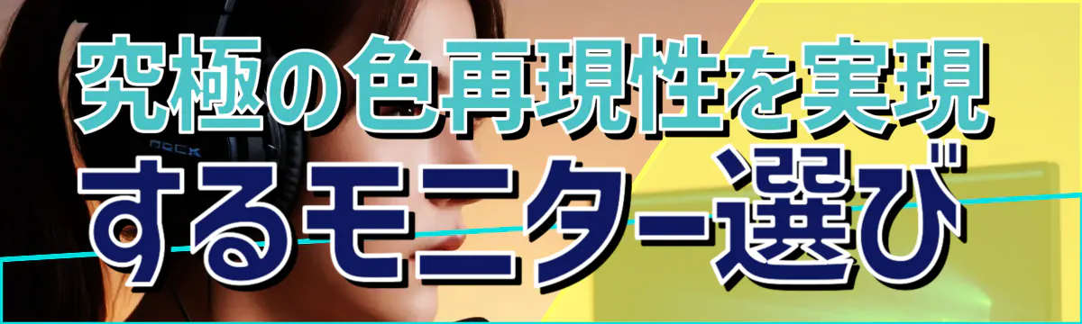 究極の色再現性を実現するモニター選び
