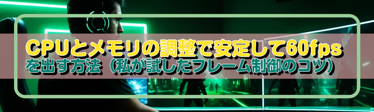 CPUとメモリの調整で安定して60fpsを出す方法(私が試したフレーム制御のコツ)