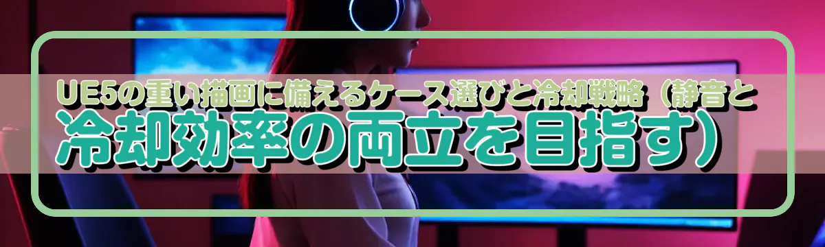 UE5の重い描画に備えるケース選びと冷却戦略(静音と冷却効率の両立を目指す)