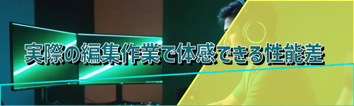 実際の編集作業で体感できる性能差