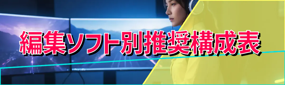編集ソフト別推奨構成表
