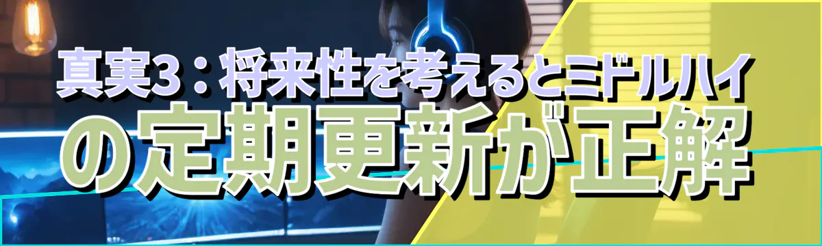 真実3:将来性を考えるとミドルハイの定期更新が正解