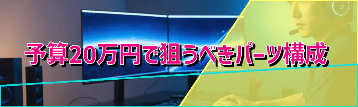 予算20万円で狙うべきパーツ構成