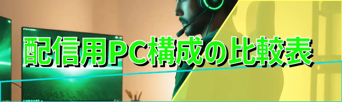 配信用PC構成の比較表